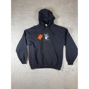 24hr laundry women Black Hoodie Mickey M Graphic Cotton-Polyester Blend L Comfor